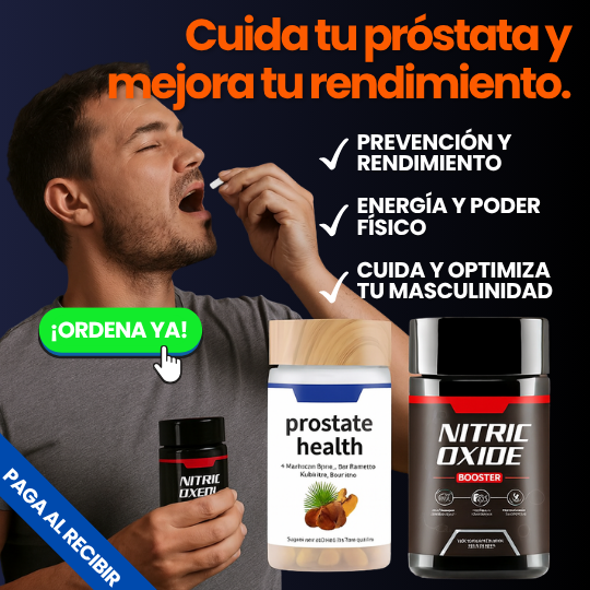 Paquete de 2 Suplementos para la Salud Masculina: Próstata + Óxido Nítrico