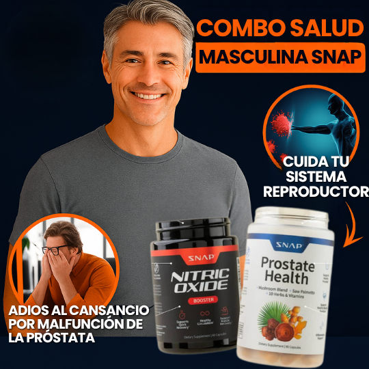 Paquete de 2 Suplementos para la Salud Masculina: Próstata + Óxido Nítrico